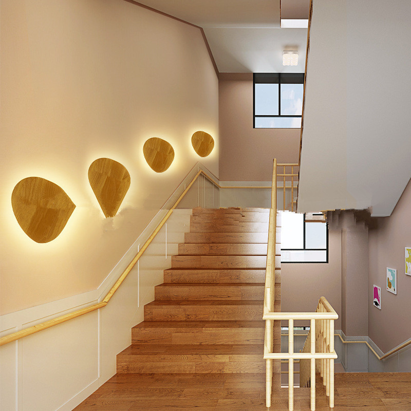 Lámpara de madera para pared - Imagen 6