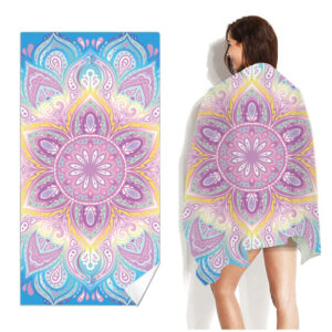 Toalla de playa estilo mandala